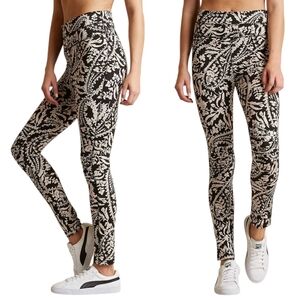 FP Movement City Slicker Moto Leggings Black And White Size M